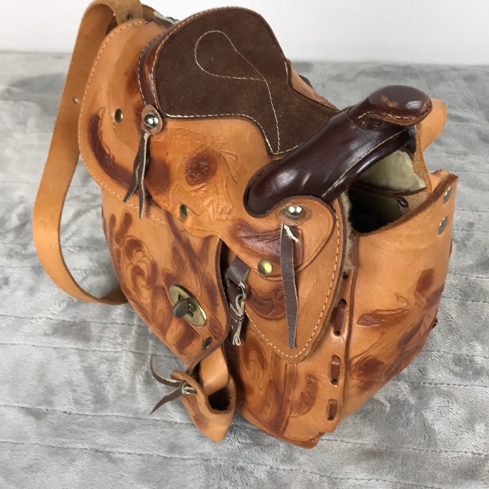 Vintage Elegant Brown Leather Shoulder Bag